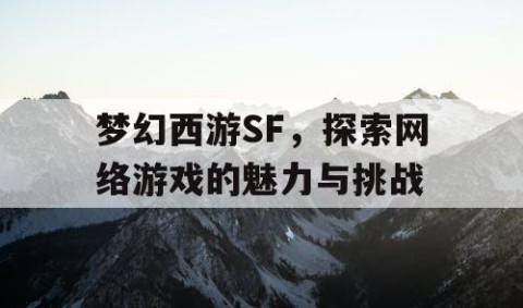 梦幻西游SF，探索网络游戏的魅力与挑战