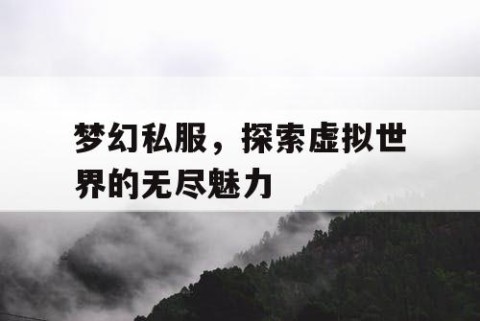 梦幻私服，探索虚拟世界的无尽魅力