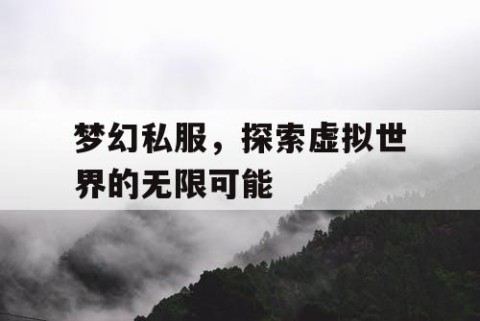 梦幻私服，探索虚拟世界的无限可能