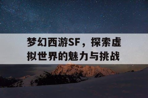 梦幻西游SF，探索虚拟世界的魅力与挑战