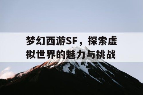 梦幻西游SF，探索虚拟世界的魅力与挑战