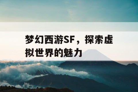 梦幻西游SF，探索虚拟世界的魅力