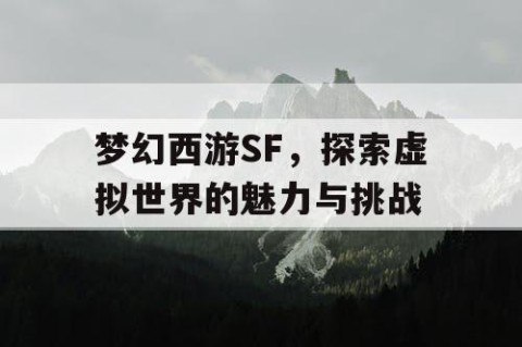 梦幻西游SF，探索虚拟世界的魅力与挑战