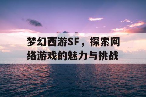 梦幻西游SF，探索网络游戏的魅力与挑战