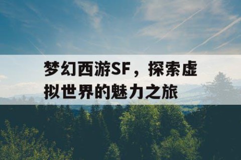 梦幻西游SF，探索虚拟世界的魅力之旅