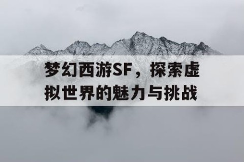 梦幻西游SF，探索虚拟世界的魅力与挑战