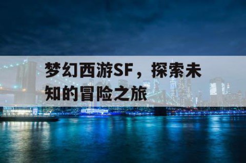 梦幻西游SF，探索未知的冒险之旅