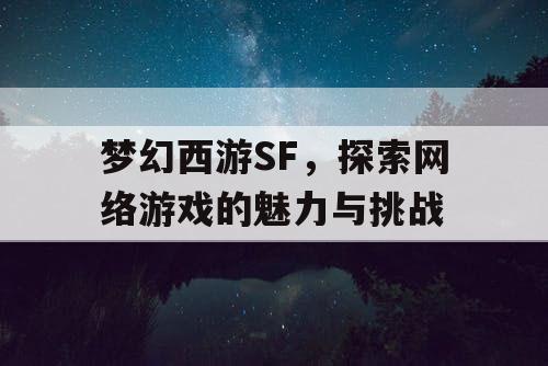 梦幻西游SF，探索网络游戏的魅力与挑战