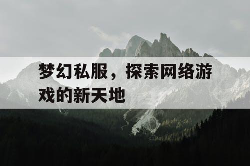 梦幻私服	，探索网络游戏的新天地