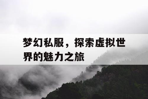 梦幻私服，探索虚拟世界的魅力之旅