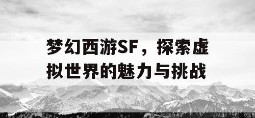 梦幻西游SF	，探索虚拟世界的魅力与挑战