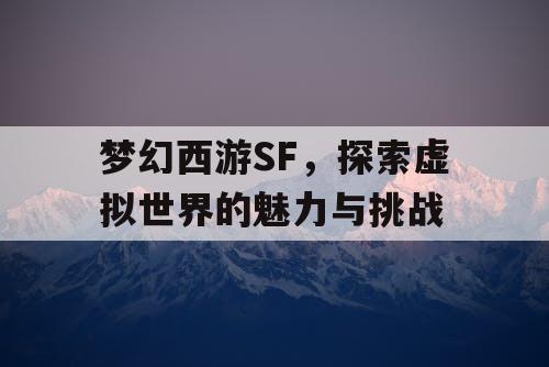 梦幻西游SF，探索虚拟世界的魅力与挑战