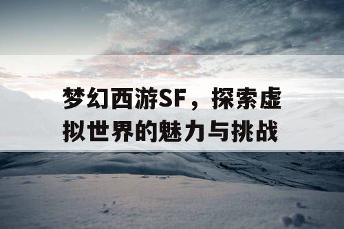 梦幻西游SF，探索虚拟世界的魅力与挑战