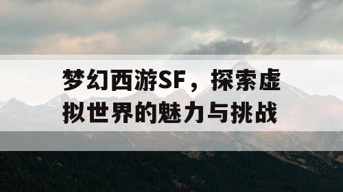 梦幻西游SF，探索虚拟世界的魅力与挑战