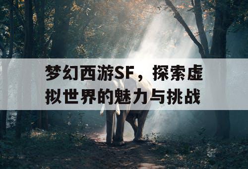 梦幻西游SF	，探索虚拟世界的魅力与挑战