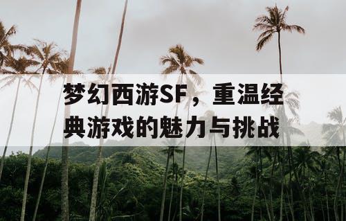 梦幻西游SF	，重温经典游戏的魅力与挑战