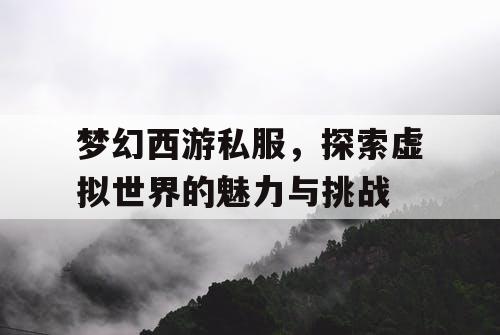 梦幻西游私服，探索虚拟世界的魅力与挑战