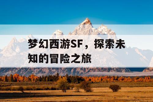 梦幻西游SF，探索未知的冒险之旅