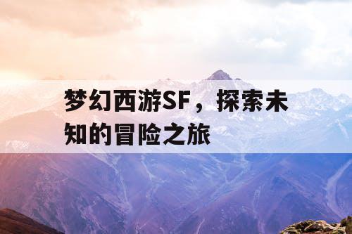 梦幻西游SF，探索未知的冒险之旅