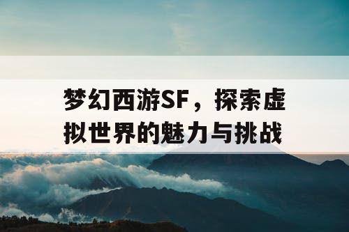 梦幻西游SF	，探索虚拟世界的魅力与挑战