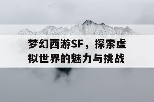 梦幻西游SF，探索虚拟世界的魅力与挑战