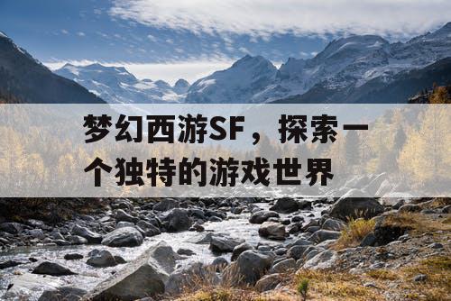 梦幻西游SF，探索一个独特的游戏世界