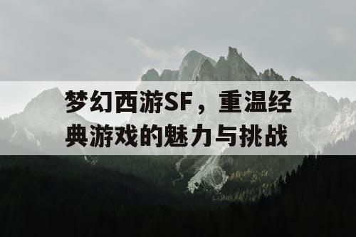 梦幻西游SF，重温经典游戏的魅力与挑战