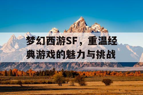 梦幻西游SF，重温经典游戏的魅力与挑战