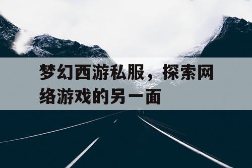 梦幻西游私服，探索网络游戏的另一面