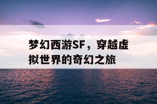 梦幻西游SF	，穿越虚拟世界的奇幻之旅