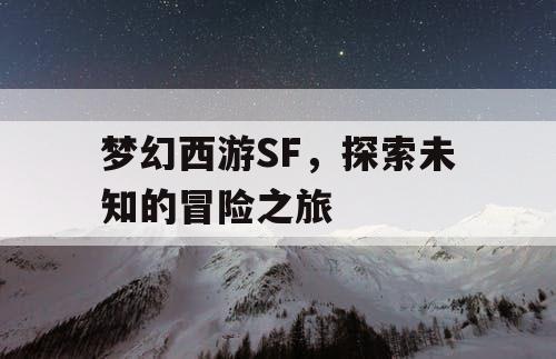 梦幻西游SF	，探索未知的冒险之旅