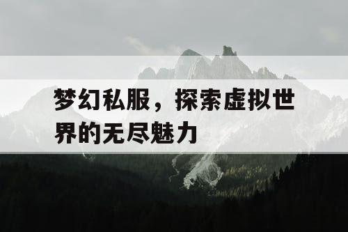 梦幻私服，探索虚拟世界的无尽魅力