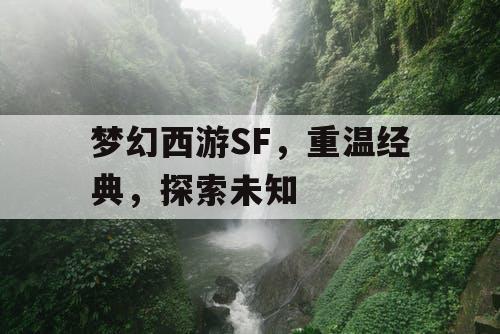 梦幻西游SF	，重温经典，探索未知