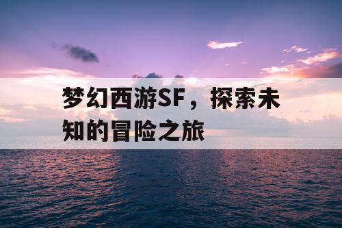 梦幻西游SF，探索未知的冒险之旅