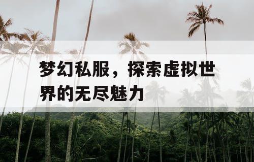 梦幻私服，探索虚拟世界的无尽魅力