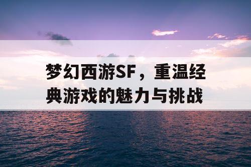 梦幻西游SF，重温经典游戏的魅力与挑战