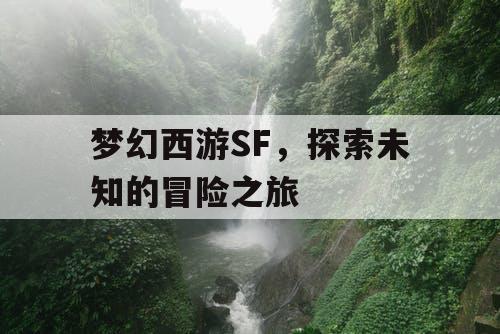 梦幻西游SF，探索未知的冒险之旅