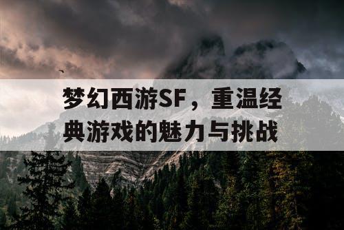 梦幻西游SF，重温经典游戏的魅力与挑战