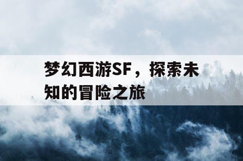 梦幻西游SF，探索未知的冒险之旅