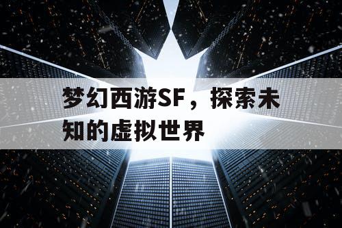 梦幻西游SF，探索未知的虚拟世界