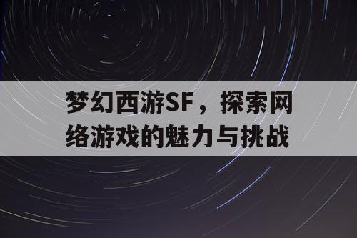 梦幻西游SF，探索网络游戏的魅力与挑战