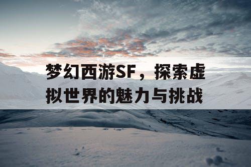 梦幻西游SF，探索虚拟世界的魅力与挑战