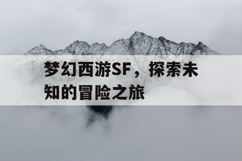 梦幻西游SF，探索未知的冒险之旅