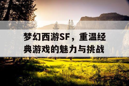 梦幻西游SF，重温经典游戏的魅力与挑战