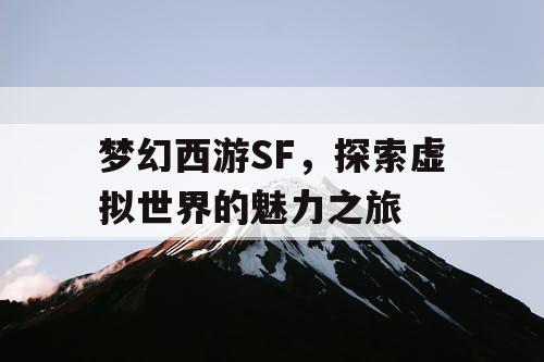 梦幻西游SF	，探索虚拟世界的魅力之旅