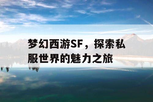 梦幻西游SF，探索私服世界的魅力之旅