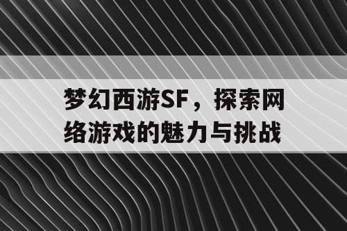 梦幻西游SF	，探索网络游戏的魅力与挑战