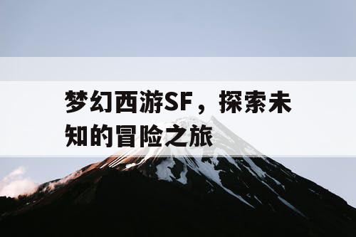 梦幻西游SF，探索未知的冒险之旅