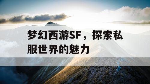 梦幻西游SF，探索私服世界的魅力