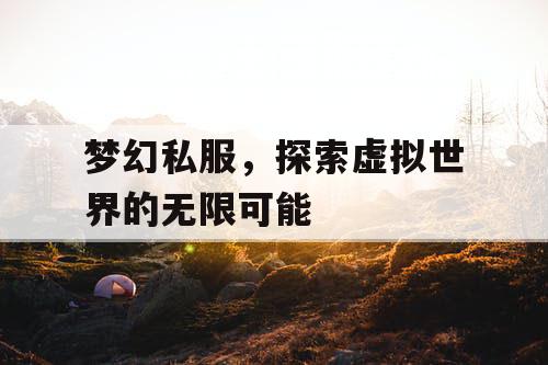 梦幻私服，探索虚拟世界的无限可能